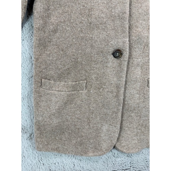 J. Crew Knit Cardigan Cocoon Sweater Blazer Tan Women S MerinoWool Winter Jacket - Picture 13 of 15
